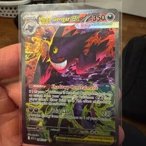 Pokemon Mega Gengar EX Trading Card - Purple and Black